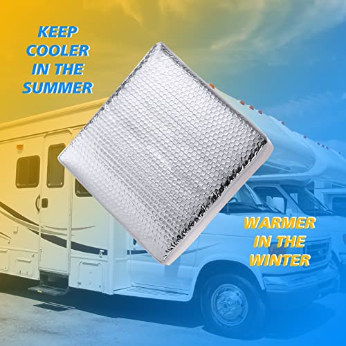 Losrik 2Pack RV Vent Insulator - 14″x14″x3″ RV Skylight Cover with Reflective Surface, Camper Skylight Shade Thick Insulating Foam Instant Energy Savings for Travel Trailers