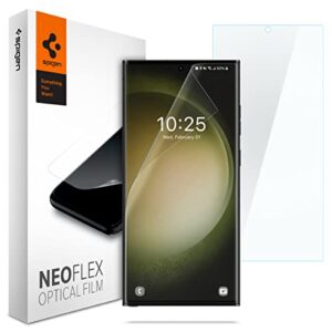 spigen neoflex screen protector designed for galaxy s23 ultra (2023) [2 pack] - case friendly