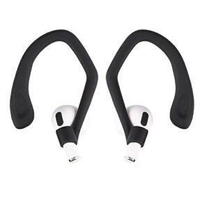meruns ear hooks for apple airpods 1, 2, 3, pro and pro 2,unique left & right hook,comfortable wear, black.