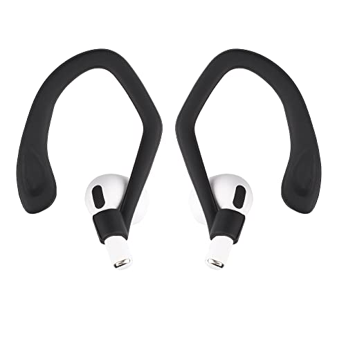 Meruns Ear Hooks for Apple AirPods 1, 2, 3, Pro and Pro 2,Unique Left & Right Hook,Comfortable wear, Black.