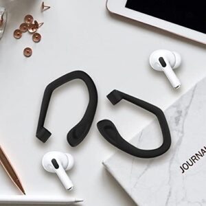 Meruns Ear Hooks for Apple AirPods 1, 2, 3, Pro and Pro 2,Unique Left & Right Hook,Comfortable wear, Black.