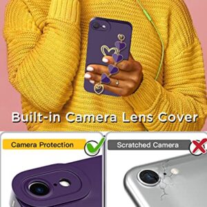 AICase iPhone SE 2022 Case,iPhone 3rd/2020/2nd gen/iPhone 8/7 Case for Women with Full Camera Lens Protection and Hand Strip Loop, Silicone Heart Girly Cute Soft Slim Shockproof for iPhone 8/7/SE_6