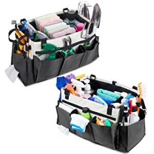 Birodeko Cleaning Caddy Bag Wearable Cleaning Caddy with Handle Caddy Organizer for Cleaning Supplies, Cleaning Bags for Housekeepers with Multiple Compartments