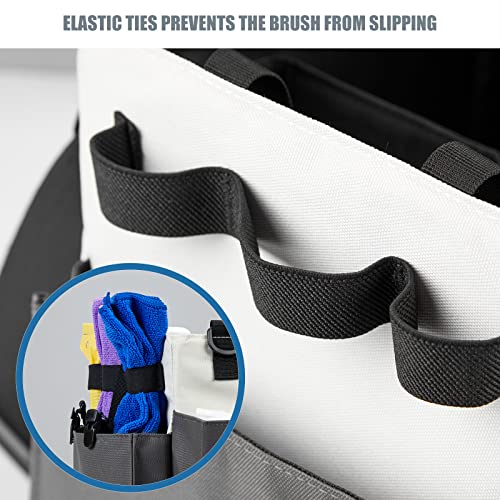 Birodeko Cleaning Caddy Bag Wearable Cleaning Caddy with Handle Caddy Organizer for Cleaning Supplies, Cleaning Bags for Housekeepers with Multiple Compartments