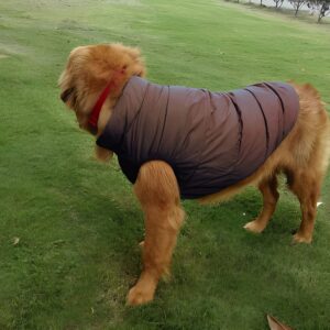 PAWSINSIDE Dog Puffer Jacket Cold Weather Fleece Vest Coat Pet Quilted Winter Clothes for Small Medium Large Dogs (Coffee, Small)