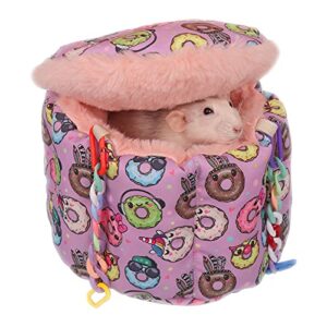 jevnd rat hanging bed, sugar glider cage accessories, guinea pig warm sleeping nest bed, small animals cage hammock for squirrel, hamster, parrot