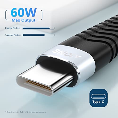 USB C to USB C Cable - [2Pack 3ft] PD 60W Type C Fast Charging Cable Compatible with iPhone 15/15 pro iPad Pro 2020/iPad Air 4/iPad Mini 6, MacBook Pro/Air, Samsung S22/S21/S20