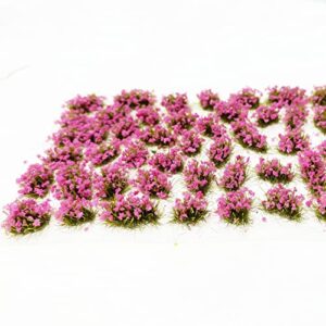 Cayway 159 PCS Static Grass Tuft Model Grass Tufts Railway Artificial Grass 3 Color Bushy Tuft Flower Cluster Vegetation Groups for DIY Architecture Building Model Train Landscape Railroad Scenery