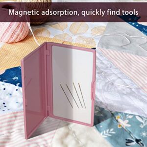 3Pcs Magnetic Needle Storage Case Magnetic Sewing Needle Holder Needle Organizer Portable Needle Keeper Pin Organizer Container Tool for Cross Stitch Sewing Knitting Pin Needle Storage （Patterned）