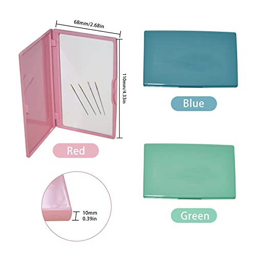 3Pcs Magnetic Needle Storage Case Magnetic Sewing Needle Holder Needle Organizer Portable Needle Keeper Pin Organizer Container Tool for Cross Stitch Sewing Knitting Pin Needle Storage （Patterned）