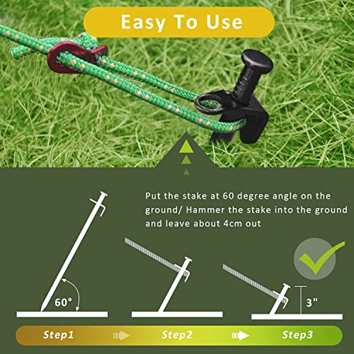 FCENDS Tree Stake Kit, Heavy Duty Anchor Support Kit for Young Trees Against Bad Weather, Tree Straightening Kit Include 3Pcs Tree Straps, 3Pcs 11.8 in Metal Stakes, 3Pcs Ropes