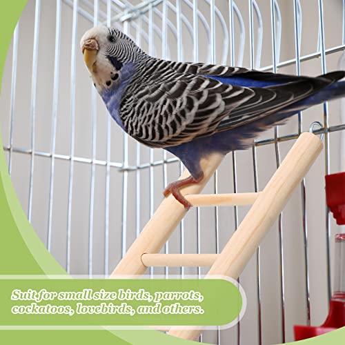 6 Pcs Step Wood Ladder for Bird, 6 Sizes Bird Toys Wooden Ladder Hanging Bird Ladder Parrot Step Ladders Cage Hanging Bird Climbing Toys for Parakeets, Parrots, Cockatoo and Lovebirds