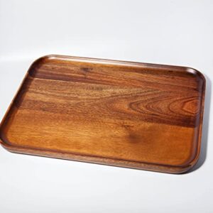 Acacia Wooden Tray Serving Natural Acacia Wood Tray, Wooden Cheese Plate, for Serving, Multipurpose Tray (Big Size)