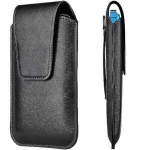 ykooe leather phone holster for iphone 14 13 pro max s23 ultra plus, black – xl