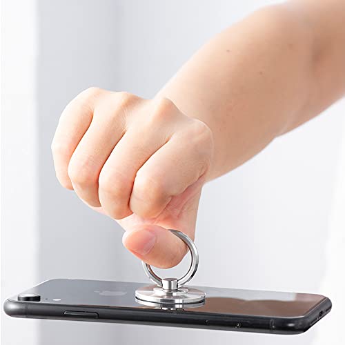 ChiWeiing Phone Ring Cell Phone Ring Holder Stand 360 Degree Rotation Phone Stand，304 Stainless Steel Finger Ring Phone Stand, Metal Ring Kickstand Compatible Most of Smartphones