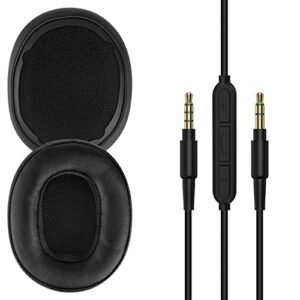 geekria replacement earpads and cable for skullcandy crusher wireless, crusher evo wireless, crusher anc, hesh 3, hesh anc, hesh evo, venue, crusher evo collina strada, crusher evo budweiser