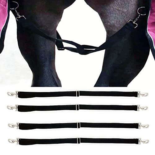 CINOCHRIWEN Pack of 4 Horse Blanket Sheet Leg Straps Replacement with Durable Swivel Snaps as a Spare Parts for Horse Blankets for Winter Waterprooft or Cooler