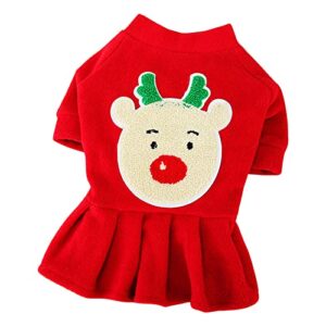 honprad small dogs christmas pet clothes cat dog pet fleece coral two legged costume skirt for cats lightweight shirt soft breathable puppy outfit apparel