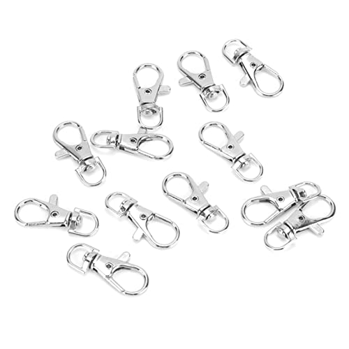 SALALIS 12 PCS Bird Cage Door Buckle Locks, Metal Hook Clip Anti Escape Swivel Buckle Lock Hook Clip Prevent Claw Trigger Open Birds Cage Accessories