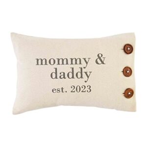 mud pie parent est. pillow, cream