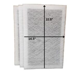 Fast-Shipped-Filters 3 Pack 16x25 Dynamic Air Cleaner Polarized Replacement Filter White (Actual filter size 14.5 x 22.5)
