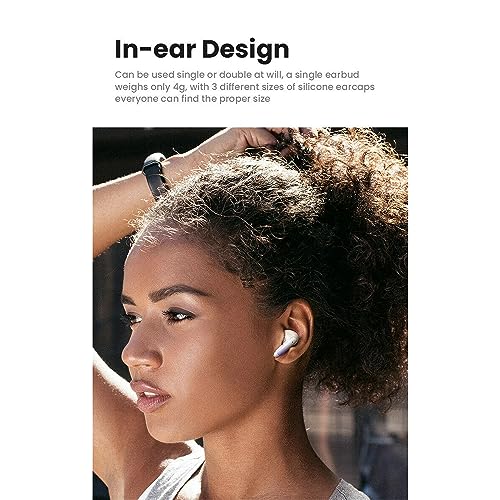 FK Trading Wireless Earbuds Bluetooth 5.3 Earphones for iPhone 13 Mini in Ear Headphones True Stereo Sports Waterproof/Sweatproof Headsets with Microphone - Black