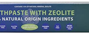 Zeolite Toothpaste | 2.5 fl oz - 75 ml | Fluor-Free | 100% Natural Origin Ingredients | 15% Natural Mineral Zeolite | Heiltropfen®