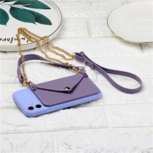 eds hamashiach iphone 14 pro max leather wallet bag luxury newest tpu mobile accessories back cover phone case leather wallet bag back cover phone case (purple)