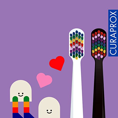 Curaprox CS 5460 Ultra-Soft Toothbrush, Happy Lil Teeth Special Edition, Pack of 2