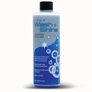 molecule wash and shine, hi-foaming, spot-free rinse, removes rubber marks, oils, and dirt, 16 ounces