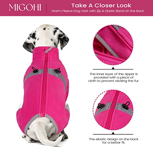 MIGOHI Small Dog Coat, Full Body Winter Dog Sweater with Legs, Turtleneck Warm Dog Pajamas Fleece Pjs Comfy Pullover for Small Medium Dogs, Zip Up Dog Onesie Jammies Pet Apparel Jumpsuit for Puppy