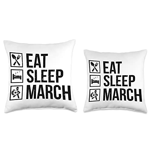 Marching Band For Marching Band Members Eat Sleep Marching Band Member Throw Pillow, 18x18, Multicolor