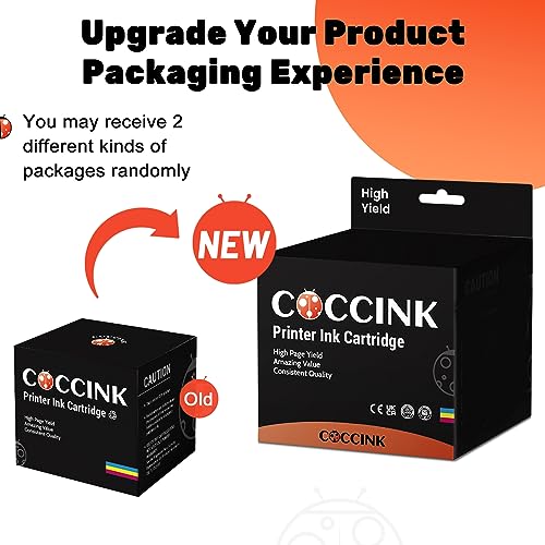 COCCINK 21XL Ink Cartridge Replacement for HP Ink 21 XL for Deskjet F4180 F2210 D1560 D1530 D1420 D1520 3915 3930 PSC 1410 Officejet 4315 J3680 Printer (2 Black) High Yield