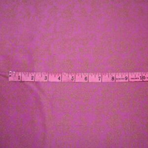 100% Silk Dupion Fabric Pink with Gold Print 40" 27mm DupPr40[2]