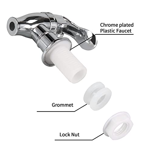 GWENBHMTOOL Silver Beverage Dispenser Spigot Replacement Spigot Spout for Water Dispenser Water Crock Water Bottle Jug Lever Pour Dispenser Valve 3 Pack