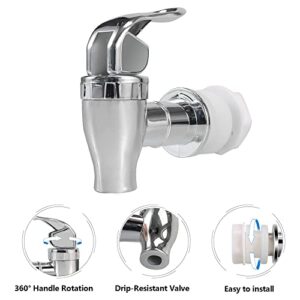 GWENBHMTOOL Silver Beverage Dispenser Spigot Replacement Spigot Spout for Water Dispenser Water Crock Water Bottle Jug Lever Pour Dispenser Valve 3 Pack