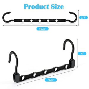 20 Pcs Sturdy Hanger, Space Saving, Magic Smart Clothes Hanger, Closet Organizer Hanger, for Dorm Closet Storage Apartment College Bedroom Essentials, New Black White Gray [ Upgraded Quality ]