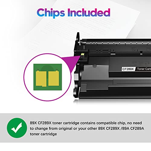 ONLYU Compatible Toner Cartridge Replacement for HP 89X CF289X 89A CF289A for HP Laserjet Enterprise M507X M507dng M507 M507n M507dn MFP M528 M528c M528z M528dn Series ((with Chip 1 Black Pack)