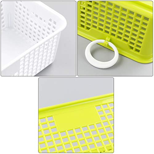 Qskely 36-Pack Small Storage Basket, Plastic Storage Basket Tray, Color Random