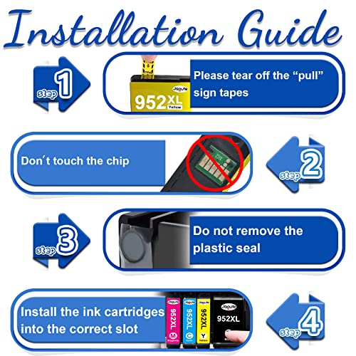Jagute 952XL Black Ink Cartridge Replacement for HP 952 XL Ink Work with HP OfficeJet Pro 8710 8720 7740 7720 8210 8715 8725 8740 8702 8216 8730 Ink Printer