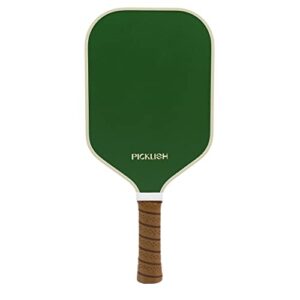 Picklish Pickleball Checks Paddle | Fiberglass Surface with High Grit and Spin, Extended Handle, 11mm, Comfort Grip, Luxury, Stylish, Performant Pickleball Rackets