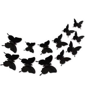 jenbode 3d butterfly wall decor 12 pcs, butterfly decorations for butterfly birthday decorations butterfly party decorations cake decorations, removable wall stickers room decor for kids nursery classroom wedding decor