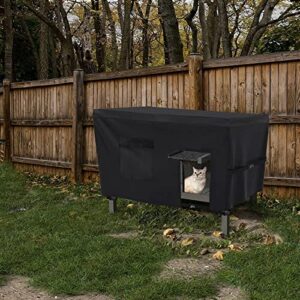 Cat House Cover Outdoor Winter,Feral Cat House Cover Weatherproof -35x22.4x20in (Only Cover)