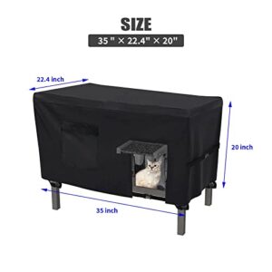 Cat House Cover Outdoor Winter,Feral Cat House Cover Weatherproof -35x22.4x20in (Only Cover)