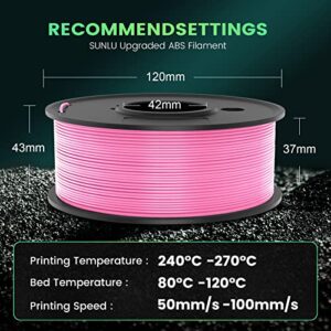 ABS 2300g 3D Printer Filament Bundle Multicolor, SUNLU Durable ABS Filament 1.75mm, Neatly Wound Filament, 230g Spool, 10 Pack, Black+White+Grey+Red+Purple+Blue+Pink+Light Gold+Silver+Transparent