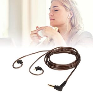 Jopwkuin Headphone Cable, Replacement Noise Reduction Flexible Headphone Sound Cable OFC Core Stylish with Mic for CCA for QDC for KZ