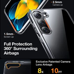 TORRAS Diamond Clear Compatible for Samsung Galaxy S23+ Plus Case 6.6 inch, Non-Yellowing, Shockproof Protective Military Grade Drop Tested, Hard Back Slim Thin Clear Case for S23 Plus 2023, Clear