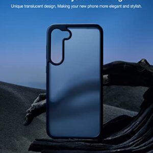 TORRAS Shockproof for Samsung Galaxy S23 Plus Case, (Military Grade Drop Tested) Translucent Slim Protective Matte Hard Back Cover Phone Case for Samsung S23 Plus Case 5G Guardian,Black