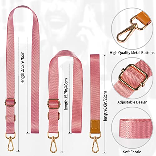 Cell Phone Lanyard, Zafolia Universal Crossbody Lanyards Adjustable Shoulder Neck Strap with Wrist Lanyard, 2 Key Rings, 2 Phone Tether Pads Compatible Most Smartphones (Pink)