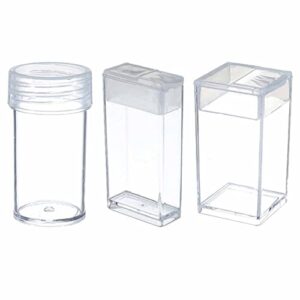 15 pcs diamond painting storage containers clear plastic seed bead box organizers small empty rhinestones beads storage boxes for sequins, glitters, gems, diy art crafts